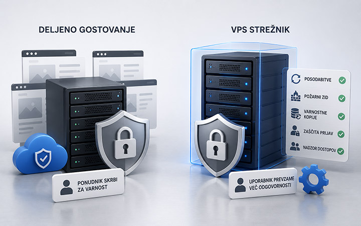 Deljeno in VPS gostovanje - odgovornost Deljeno in VPS gostovanje - odgovornost